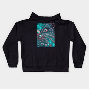 Other Worldly Designs- nebulas, stars, galaxies, planets with feathers Kids Hoodie